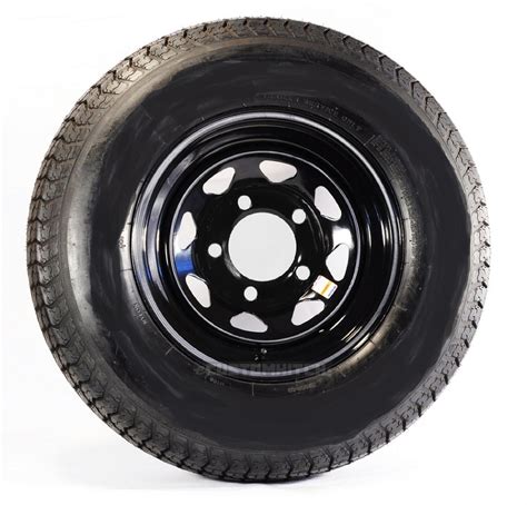 eCustomrim 2-Pack Mounted Radial Trailer Tire and Rim ST205/75R14 Load ...