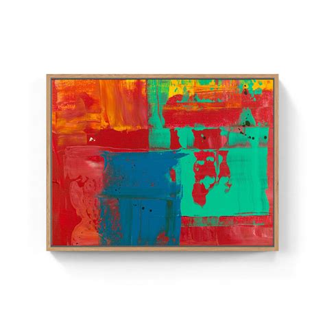 Buy Red, Green and Blue Abstract Canvas Painting & Wall Art Online ...