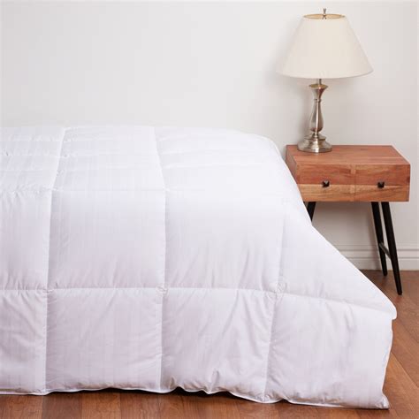 Stearns & Foster King 500 TC Cotton Stripe Down Alternative Comforter ...