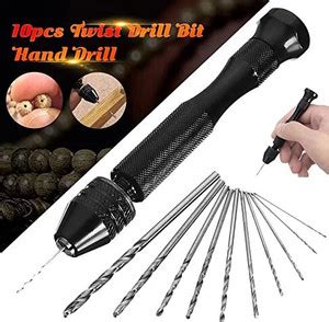 AS TOOL CENTER 10pcs Twist Drill Bit Mini Micro Aluminum Alloy Hand ...
