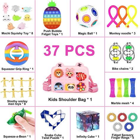 Buy Sensory Fidget Toy Set, 37pcs Fidget Box Stress Relief Toy, Fidget ...