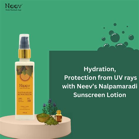 Nalpamaradi Ayurvedic Sunscreen Lotion with SPF 30-100ml – Neev Herbal ...