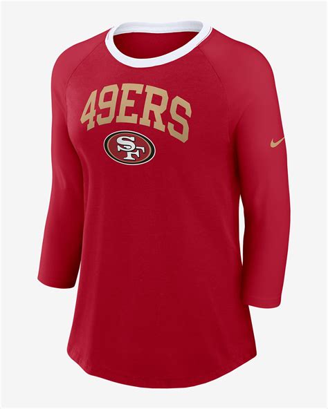 San Francisco 49ers Women's Nike NFL 3/4-Sleeve T-Shirt. Nike.com