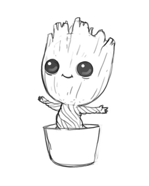 Image result for Groot Drawing