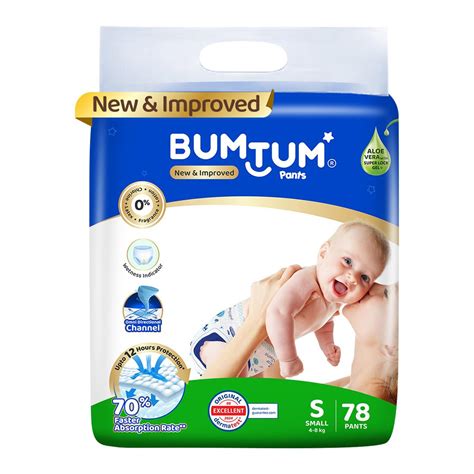 Buy Bumtum Baby Diaper Pants, Small Size 78 Count, Double Layer Leakage ...