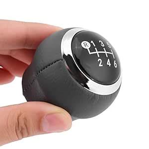 6 Speed Gear Shift Knob Head Ball Black Manual Gear Stick Shift Level ...