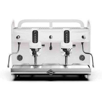 VBM ماكينة تحضير قهوة اسبريسو بلاك مون، مجموعتان، أبيض