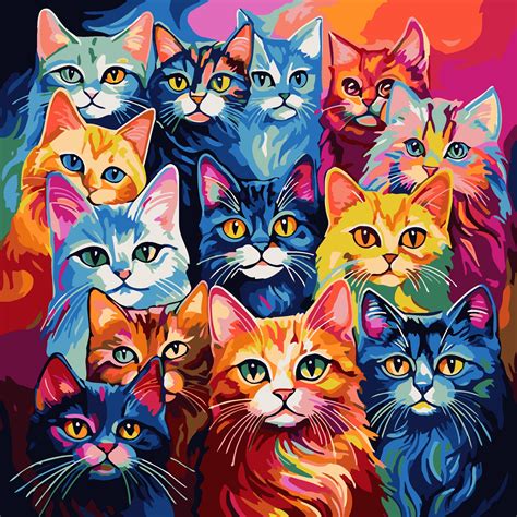 Whiskers Palette DIY Acrylic Painting by Numbers Kit on Canvas – TULIP ...