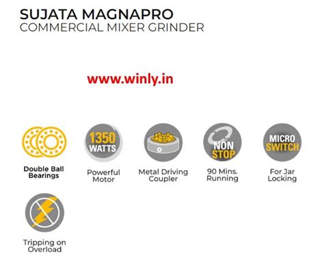 SUJATA MAGNAPRO COMMERCIAL Mixer Performance for Commercial Kitchens