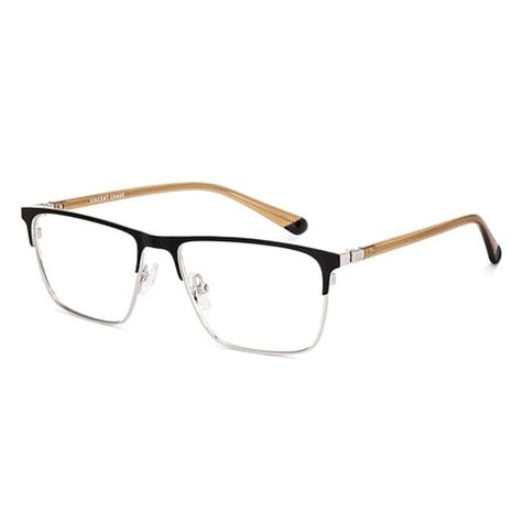 Black Silver Brown Full Rim Rectangle Vincent Chase Metal VC E18100 ...