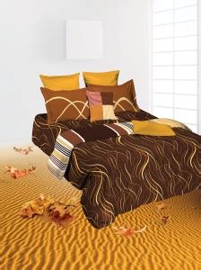 TANGERINE Cotton Single Flat 144 TC Geometric Bedsheet - Buy TANGERINE ...