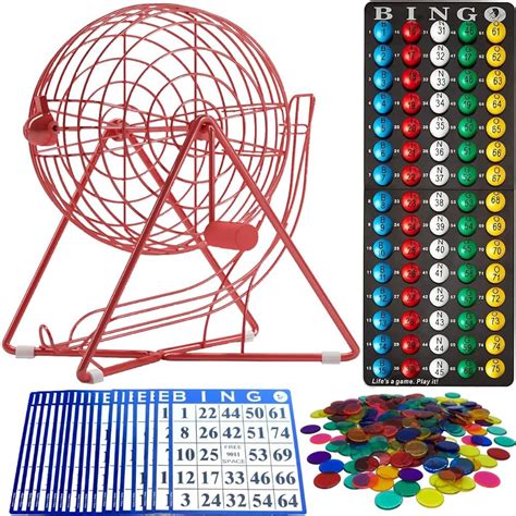 Buy MR CHIPS Professional Bingo Set with Cage, Balls, Board, Cards ...