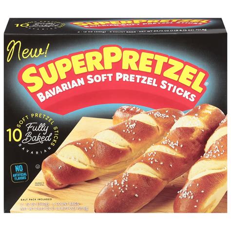 SUPERPRETZEL Bavarian Soft Pretzel Sticks, 24 oz, 10 Count (Frozen ...