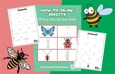 Step by Step Drawing Insects 的图像结果