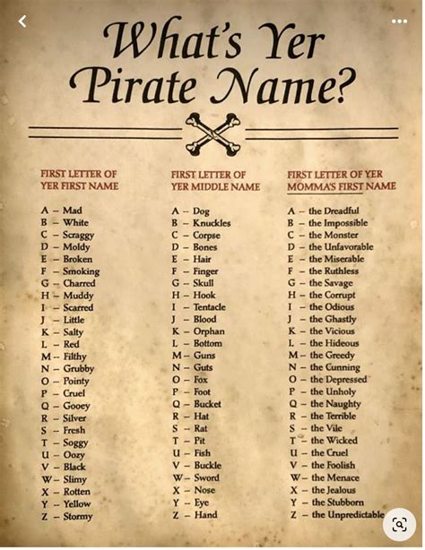 Pin by Lea Lively on Pirate party | Pirate names, Pirate words, Funny ...