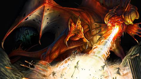 Epic D&D Dragon Battle: Fantasy HD Wallpaper