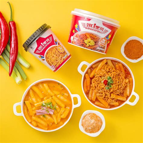 Buy Wonderpokki Carbonara Rosé Cream Tteokbokki Korean Flavor Rice Cake ...