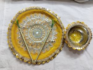 Shivaay Creation Haldi platter Steel Decorative Platter Price in India ...