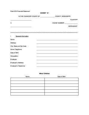 MS Rule 805 - Blank Fillable Template | Fill Out, Print & Download PDF ...