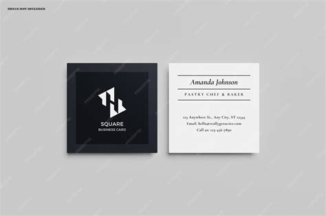 Premium PSD | Square business card mockup