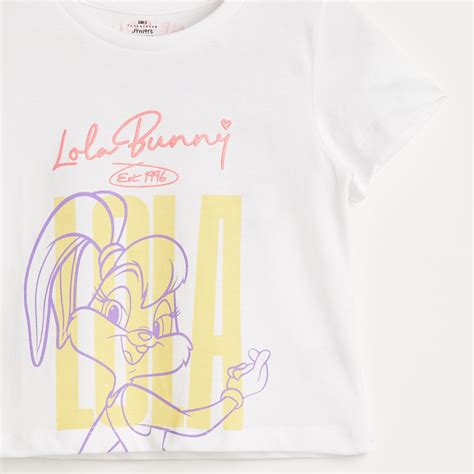 Buy Juniors Lola Bunny Glitter Foil Print T-shirt from Juniors at just ...