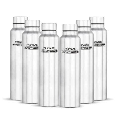 TRUEWARE Smart Steel 1000 Stainless Steel Water Bottle, 1000 ml, Silver ...