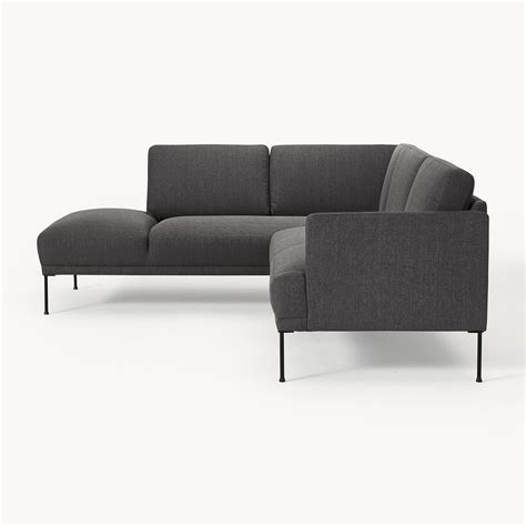 ModernElegance L Shaped 5 Seater Dark Grey – Nestroots