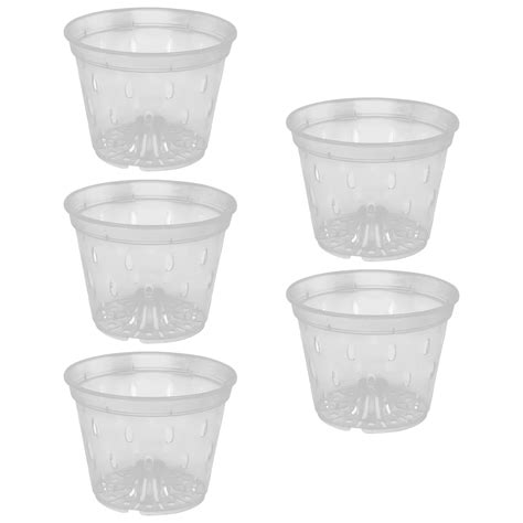 AURARMLET 5Set Modern Clear Flower Pots for Indoor Gardening 14x8.7x4 ...