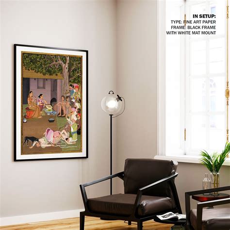 Group of men soldiers and female devotee: Buy Classical Indian ...