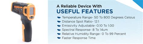 HTC Instruments 800 Degree Centigrade Digital Industrial Infrared ...