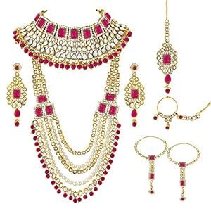 Buy Peora Indian Traditional Ethnic Gold Plated Wedding Bridal Dulhan ...