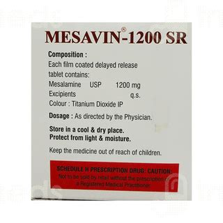 Mesavin 1200 Mg Sr Tab 10 - Uses, Side Effects, Dosage, Price | Truemeds