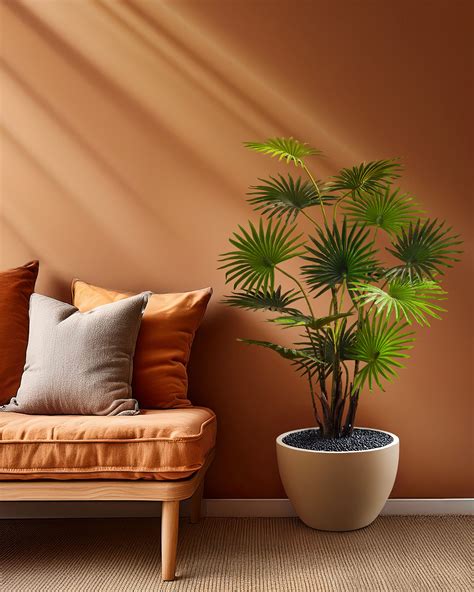 Artificial Fan Palm in Black Pot (120 cm) – Alamkari