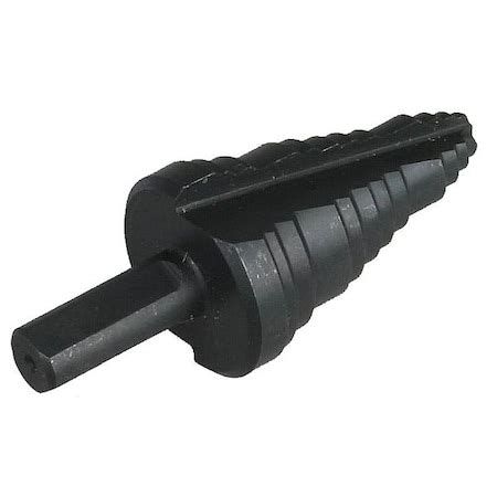 Westward Step Drill Bit, 10 Hole Sizes, 1/4 in to 1-3/8 in, 1/16 in ...