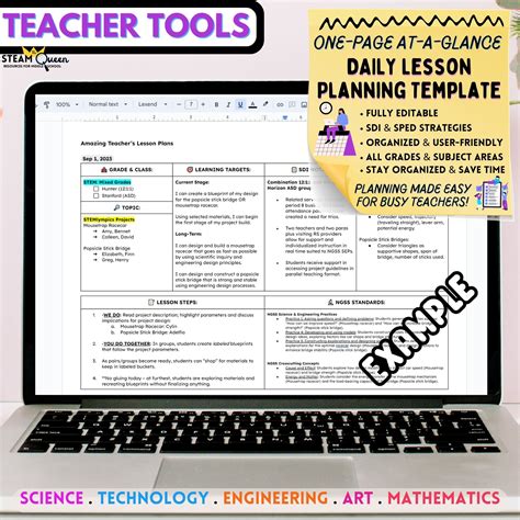 Daily Lesson Planner Template: Stay Organized and Streamline Your ...