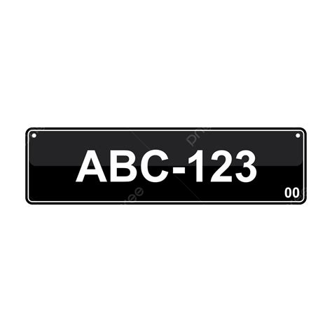 Black License Plate Six Letters Editable Vector, License Plate, Black ...