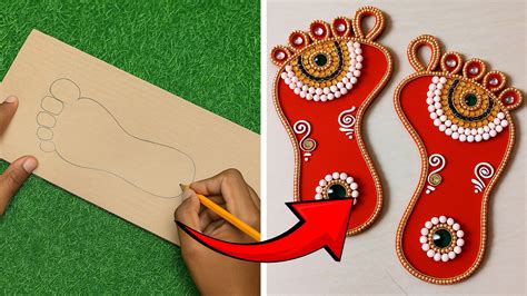 DIY Laxmi Ji Charan Decoration | Simple Guide for Wealth & Prosperity