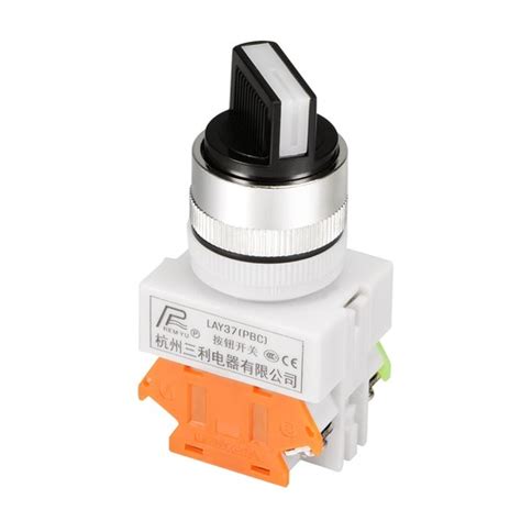 Buy Latching Lock 2 Positions Rotary Selector Switch DPST 10A 24mm ...