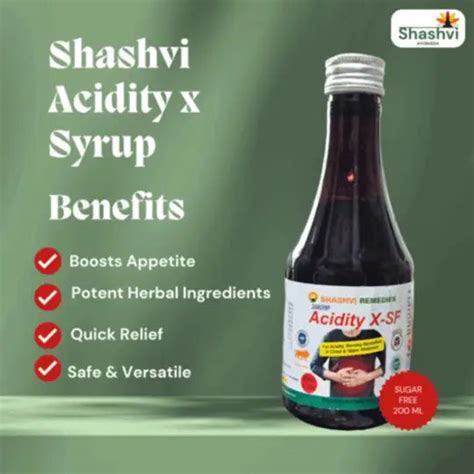Shashvi Acidity X Syrup (Sugar-Free) – Natural Relief for Acidity ...