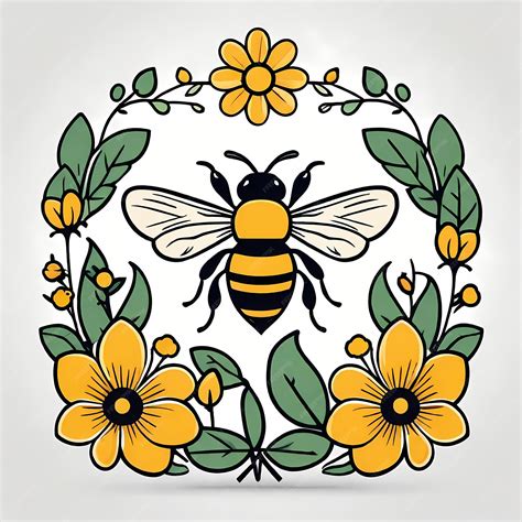 Premium AI Image | Symbiotic Relationship between Bees and Flowers