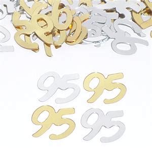Silver and Gold Number 95 Confetti | Closeout Sale Confetti Number 95