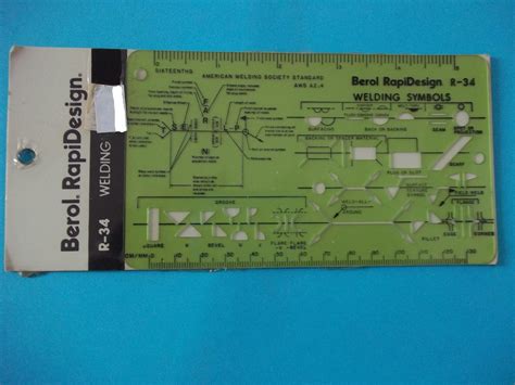 Buy Berol RapiDesign R-34 Technical Drawing Template Welding AWS A2.4 ...