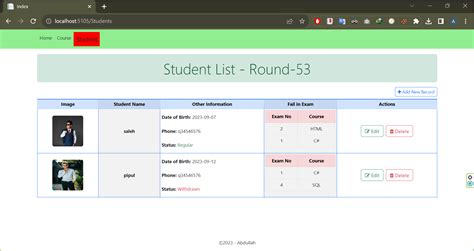 Image result for Student Management System ASP.NET Core C