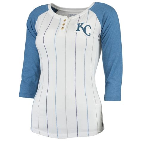 Kansas City Royals Women's Royal/White Cooperstown Two Tone Three ...