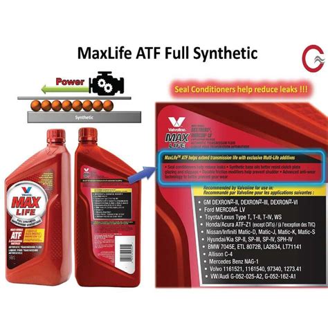 VALVOLINE MAXLIFE ATF - Greatocean