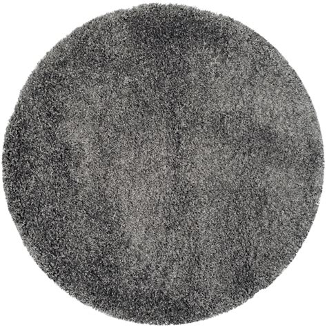 Safavieh California 5 X 5 (ft) Frieze Dark Gray Round Indoor Solid Area ...