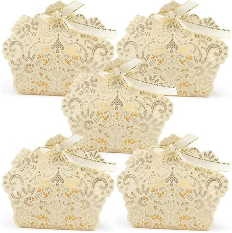 VGOODALL 50 Pcs Wedding Candy Boxes, Laser Cut India | Ubuy