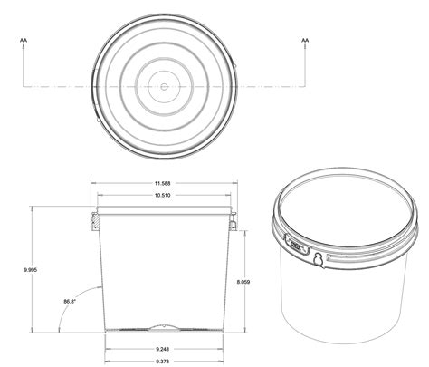 Standard Bucket Dimensions at Francis Needham blog