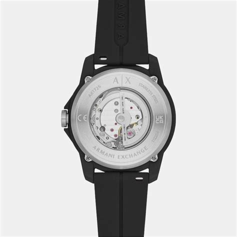 Armani Exchange Men Automatic Silver Dial Analog Silicone Watch AX1726 ...