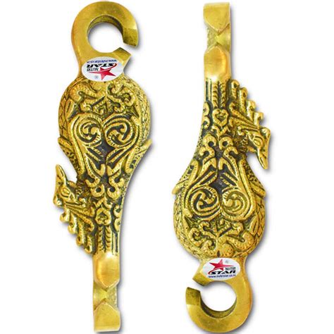 Brass Swing Chain with Peacock Feather Design, 6ft Indoor Set of 4 ...